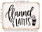 DECORATIVE METAL SIGN - Flannel and Lattes - Vintage Rusty Look